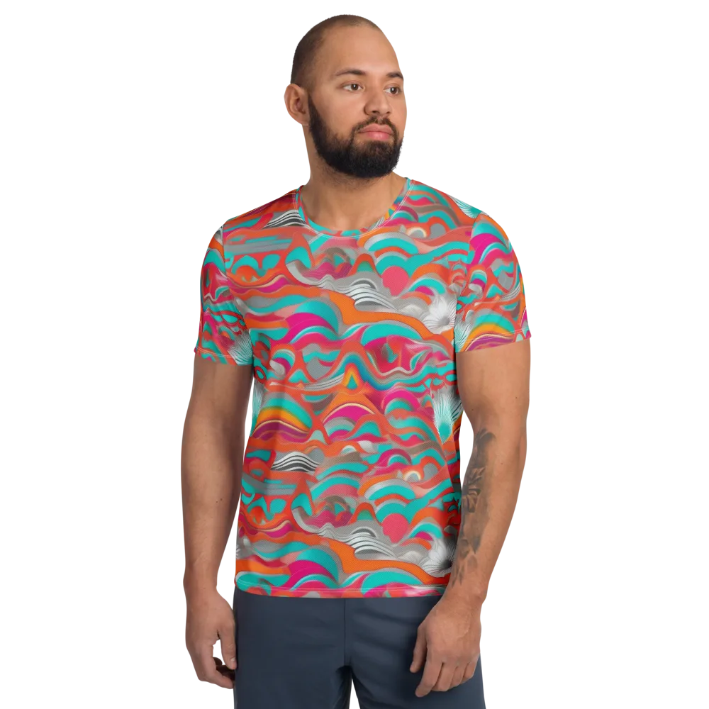 Tidal Mirage on Men's Athletic T-Shirt — Front