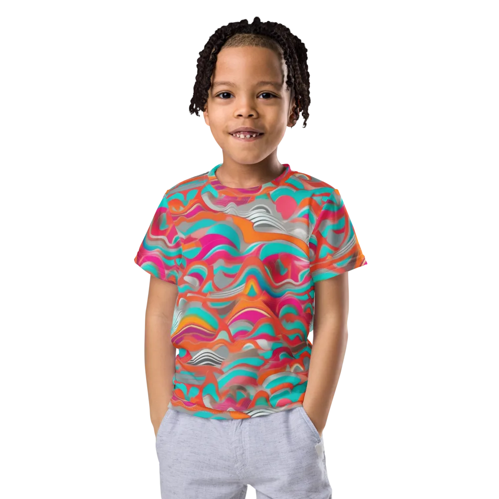 Tidal Mirage on Kids Crew Neck T-Shirt — Front