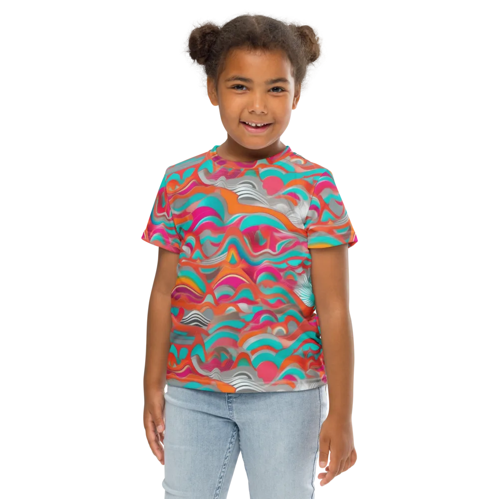 Tidal Mirage on Kids Crew Neck T-Shirt — Front