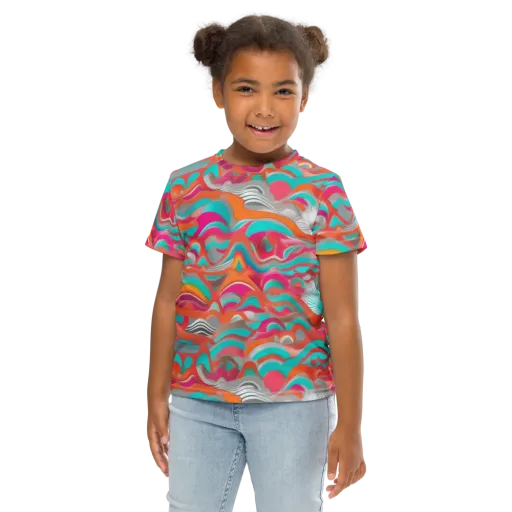 Tidal Mirage on a Kids Crew Neck T-Shirt