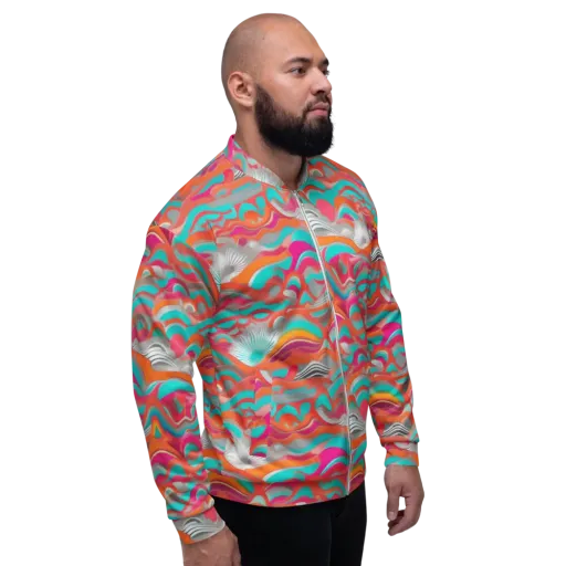 Tidal Mirage on a Bomber Jacket