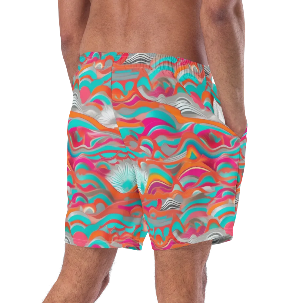 Tidal Mirage on Swim Trunks — Right Back