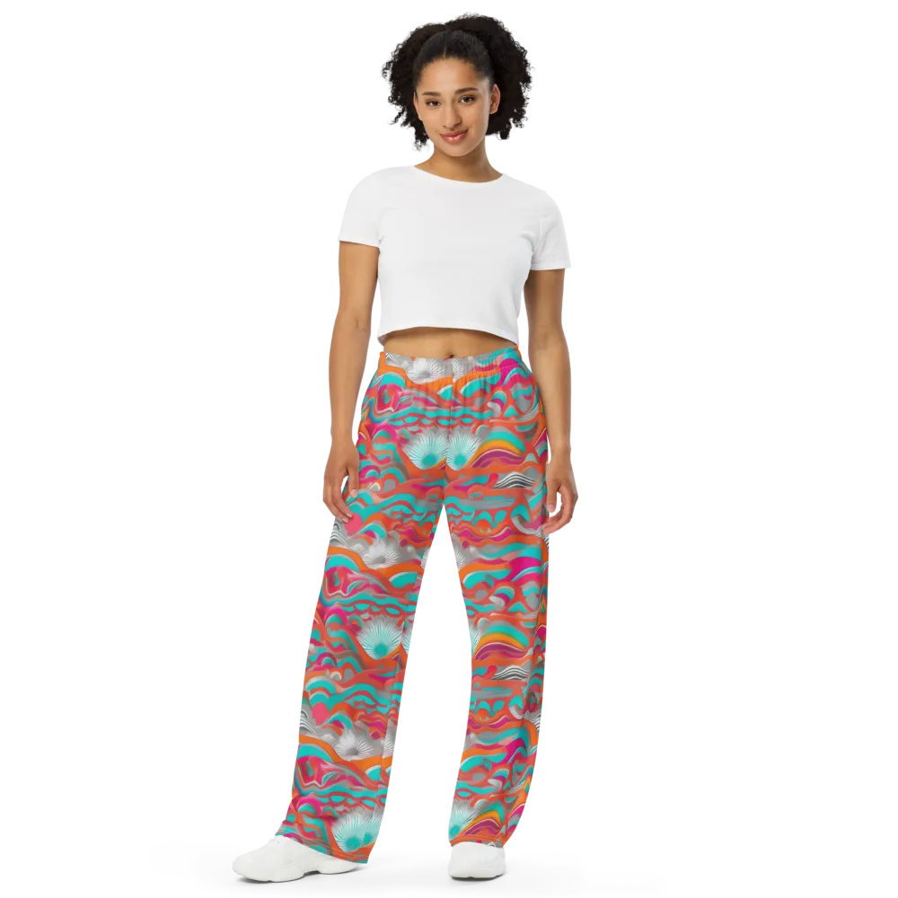 Tidal Mirage on Wide-Leg Pants — Front