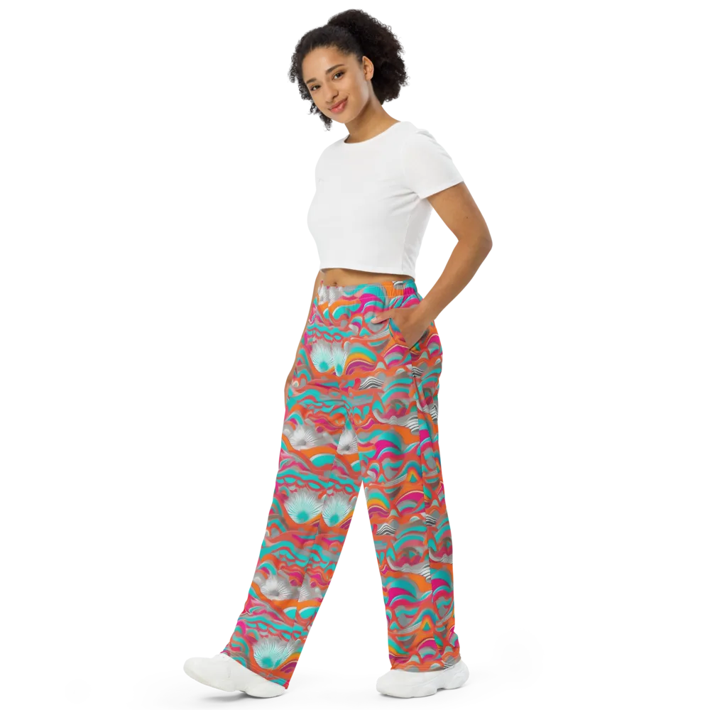 Tidal Mirage on Wide-Leg Pants — Left Front