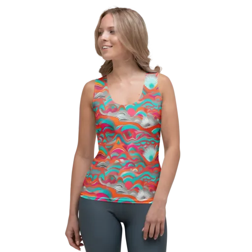 Tidal Mirage on a Women's Tank Top