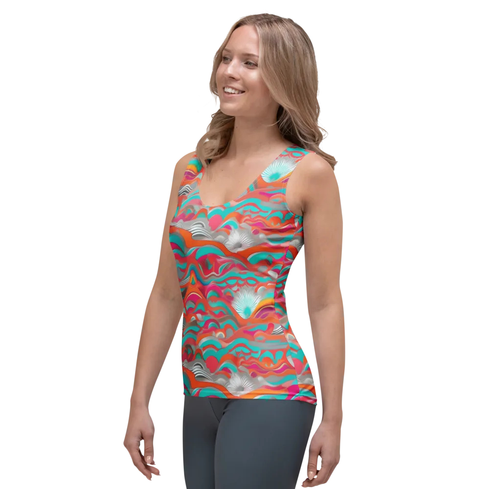 Tidal Mirage on Women's Tank Top — Left Front