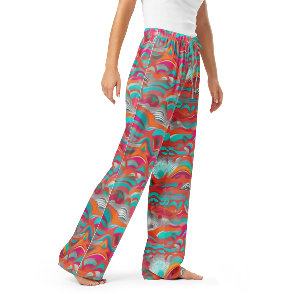 Tidal Mirage on Women's Pajama Pants — Right Front