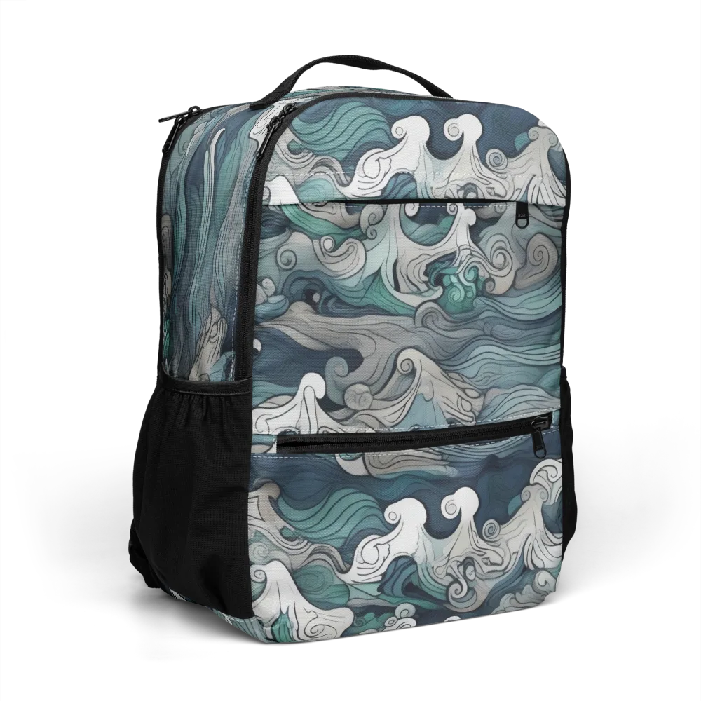 Whispering Swell on Utility Backpack — Right Front