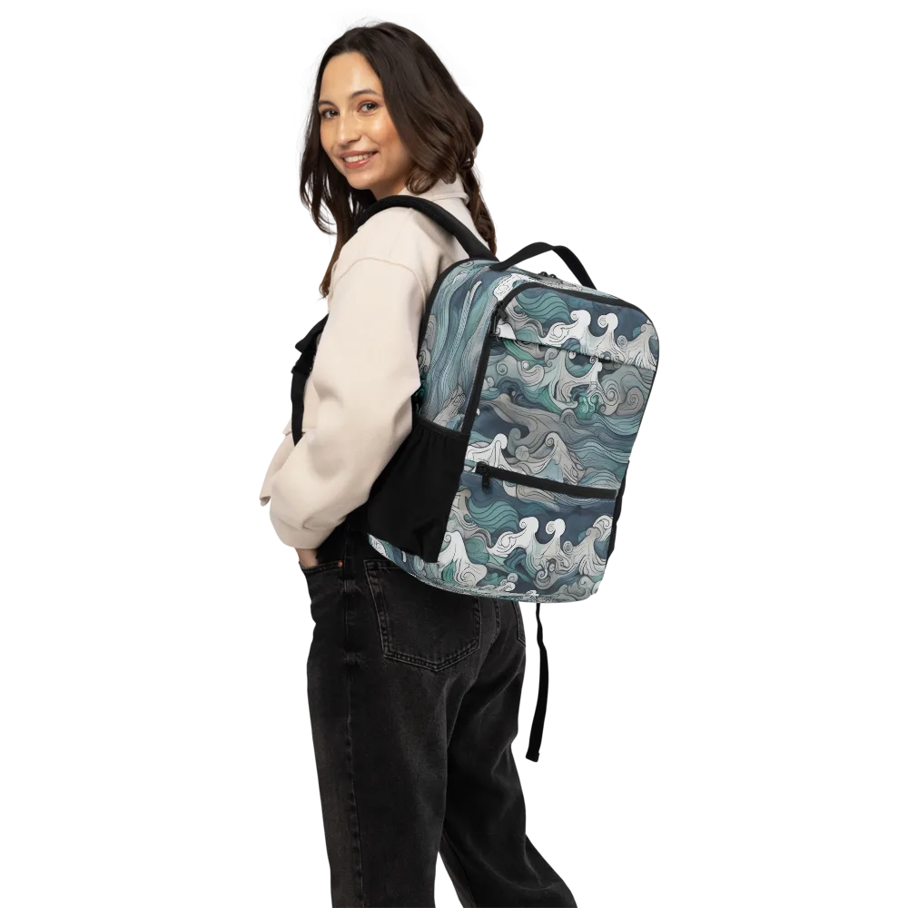 Whispering Swell on Utility Backpack — Back