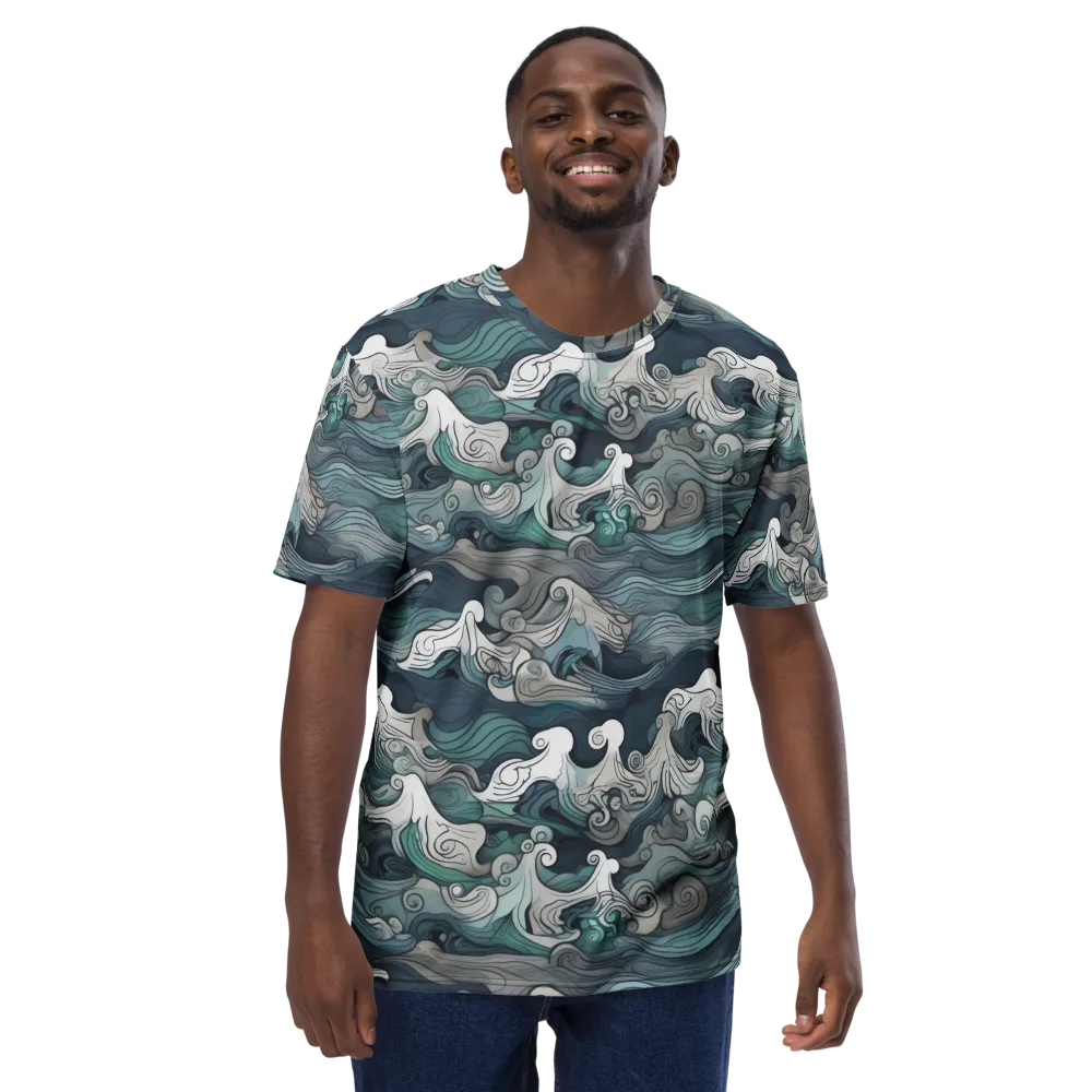 Whispering Swell on Men's Crew Neck T-Shirt — Front