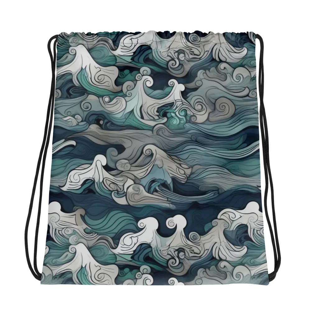 Whispering Swell on Drawstring Bag — Photo