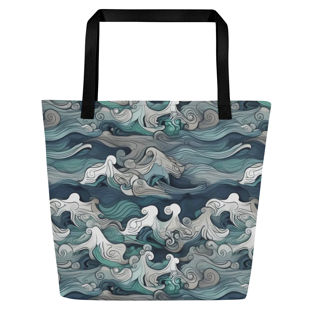 Whispering Swell on Large Tote Bag W/ Pocket — Front