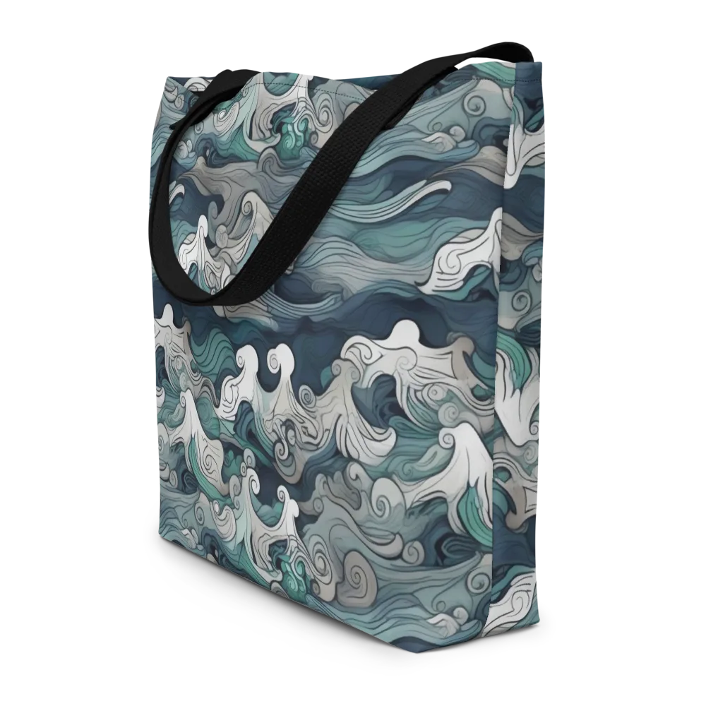 Whispering Swell on Large Tote Bag W/ Pocket — Front