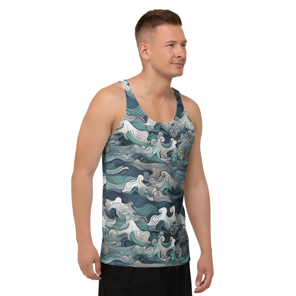 Whispering Swell on Men's Tank Top — Right Front