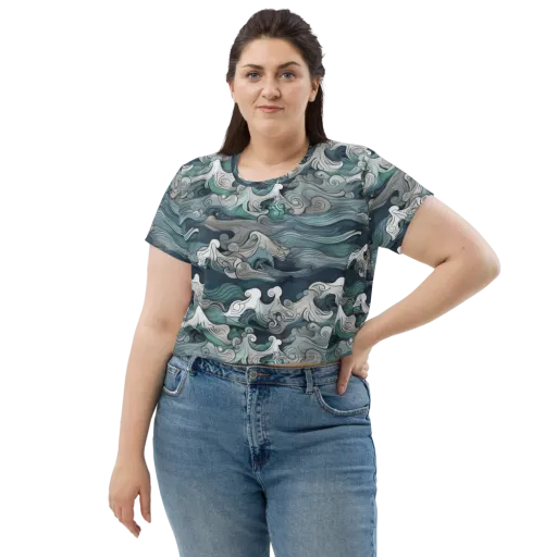 Whispering Swell on a Crop Tee