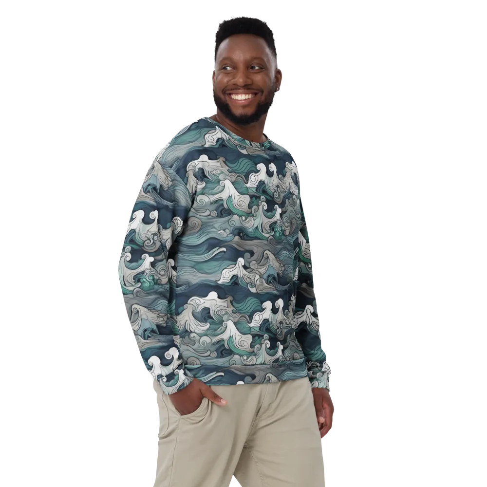 Whispering Swell on Sweatshirt — Front