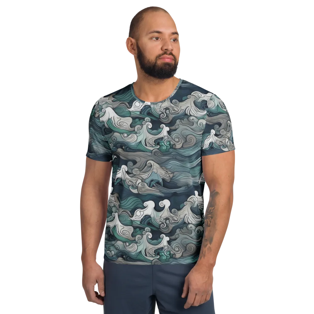 Whispering Swell on Men's Athletic T-Shirt — Front