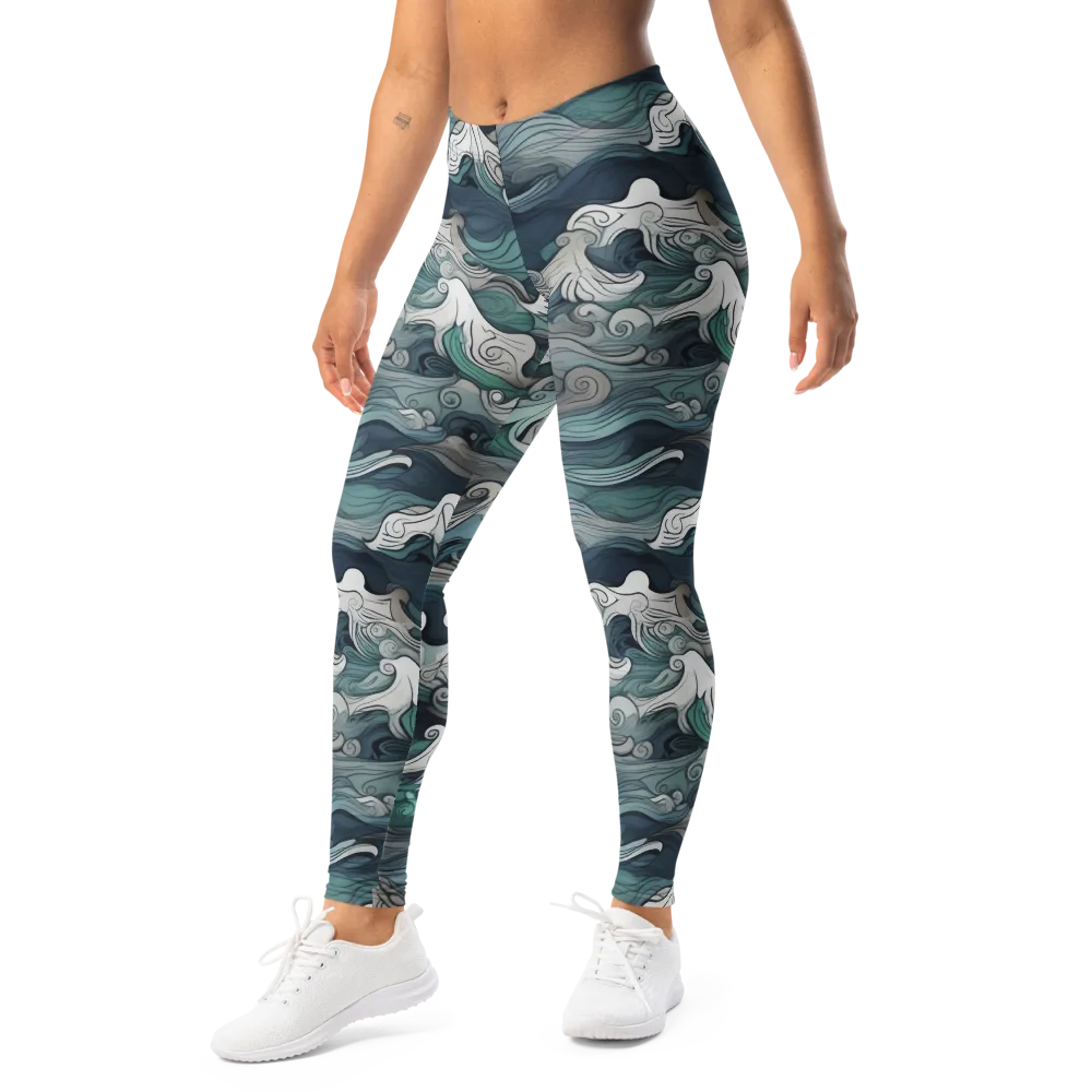 Whispering Swell on Leggings — Left Front