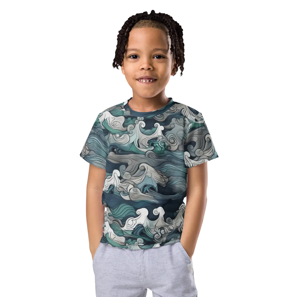 Whispering Swell on Kids Crew Neck T-Shirt — Front