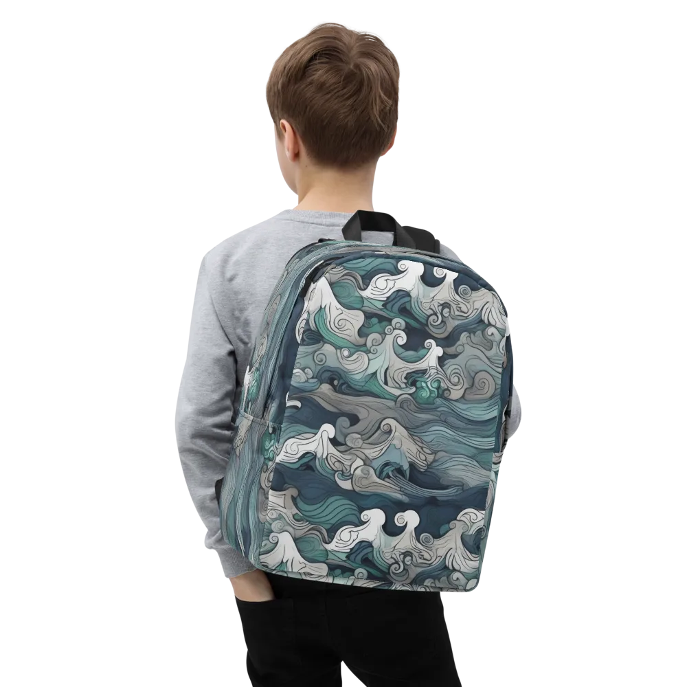 Whispering Swell on Minimalist Backpack — Zoomed-in