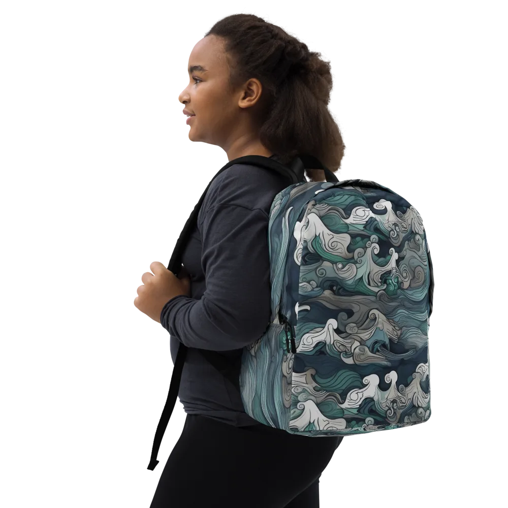 Whispering Swell on Minimalist Backpack — Right Front