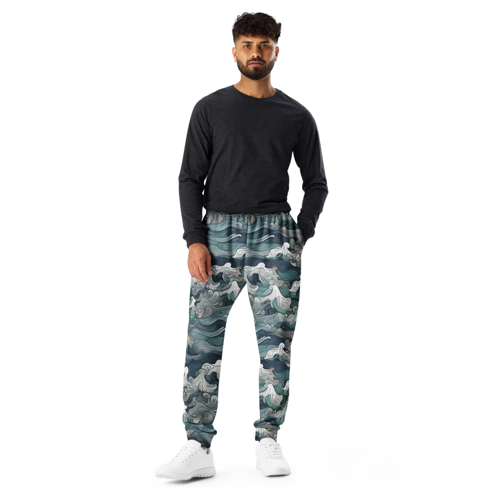 Whispering Swell on Men's Joggers — Front