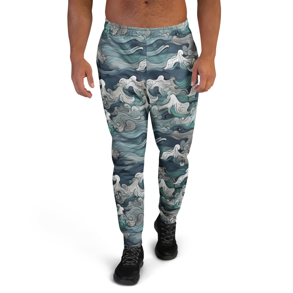 Whispering Swell on Men's Joggers — Front