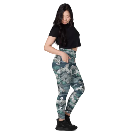 Whispering Swell on a Leggings with Pockets