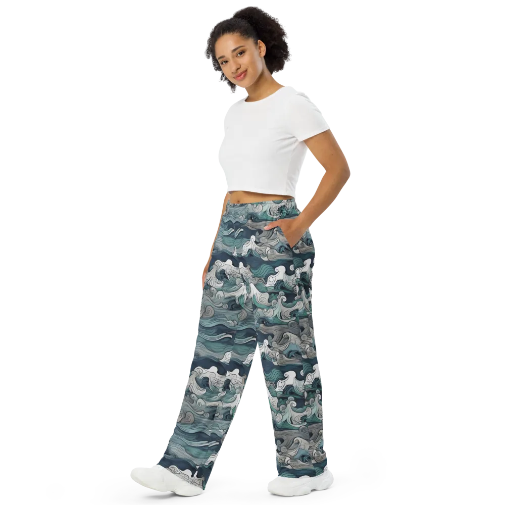 Whispering Swell on Wide-Leg Pants — Left Front
