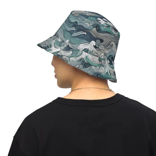 Whispering Swell on a Reversible Bucket Hat