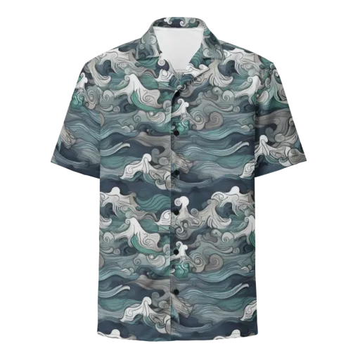 Whispering Swell on a Button Shirt