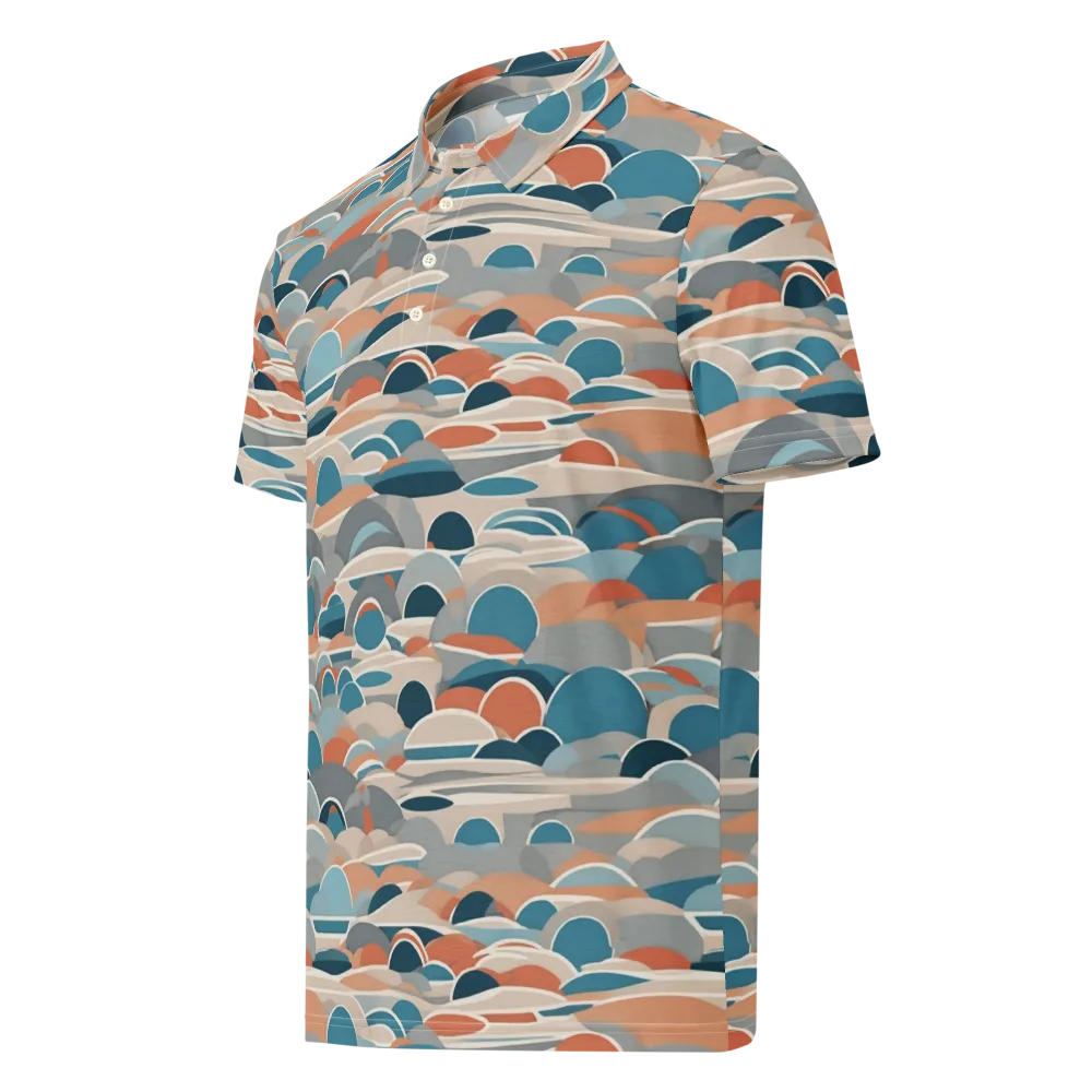 Coastal Circuit on Men's Slim Fit Polo Shirt — Left Front