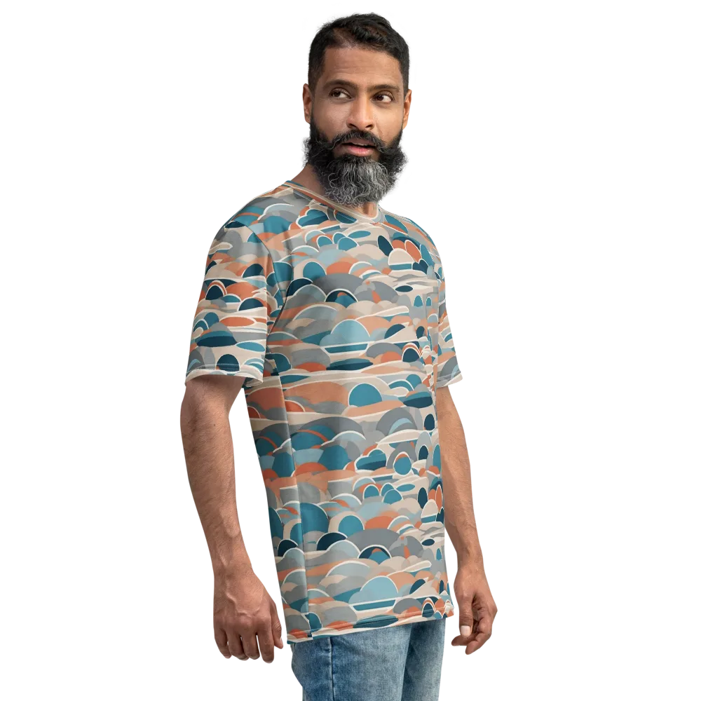 Coastal Circuit on Men's Crew Neck T-Shirt — Right