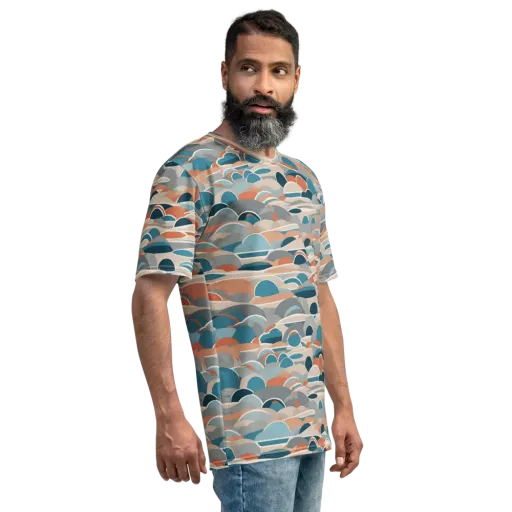 Coastal Circuit on a Men's Crew Neck T-Shirt