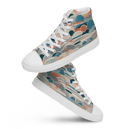 Coastal Circuit on a Men's High Top Canvas Shoes
