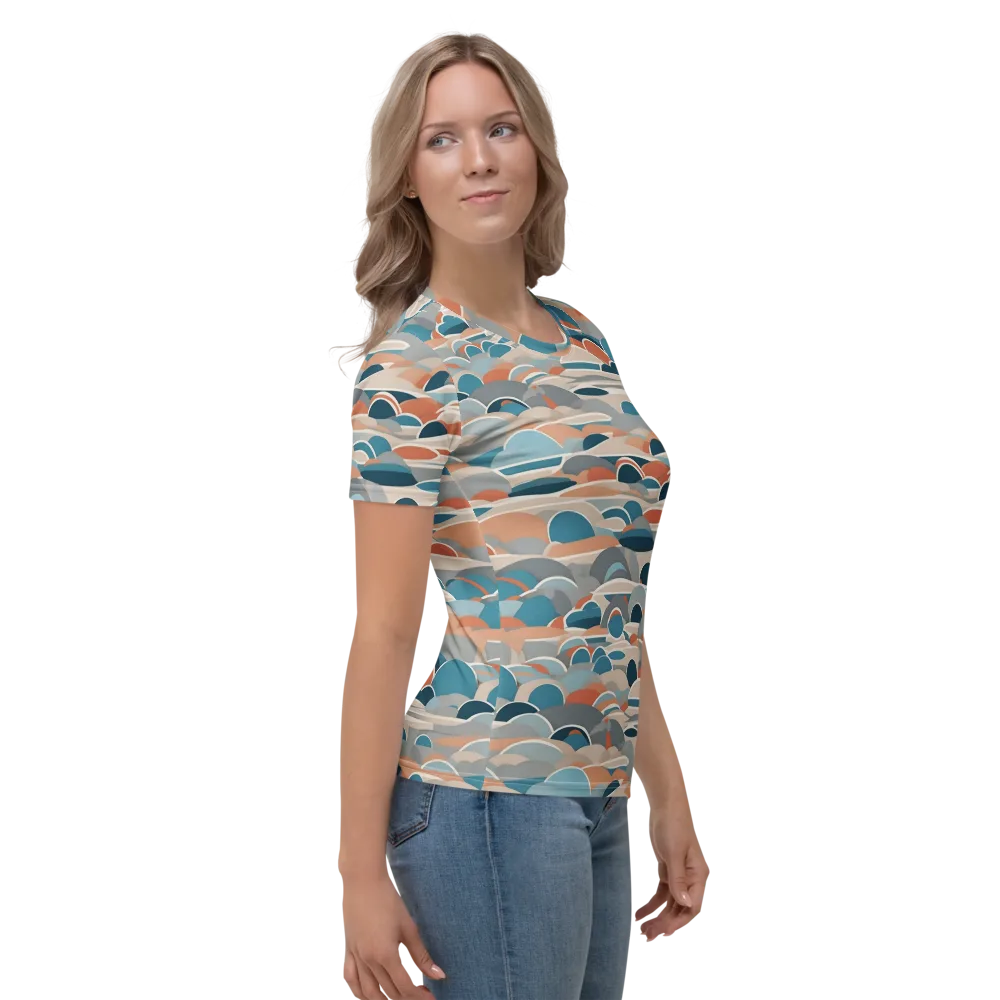 Coastal Circuit on Women's Crew Neck T-Shirt — Right