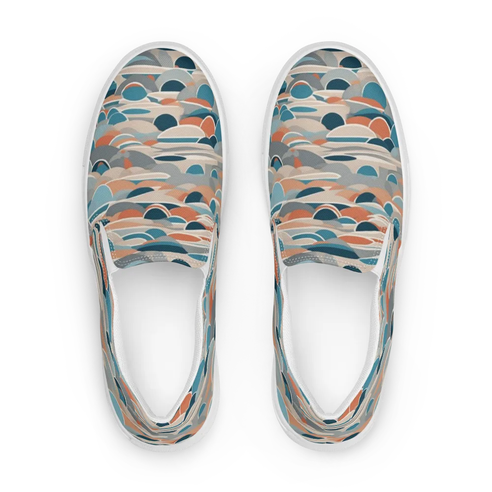 Coastal Circuit on Men's Slip-On Canvas Shoes — Front