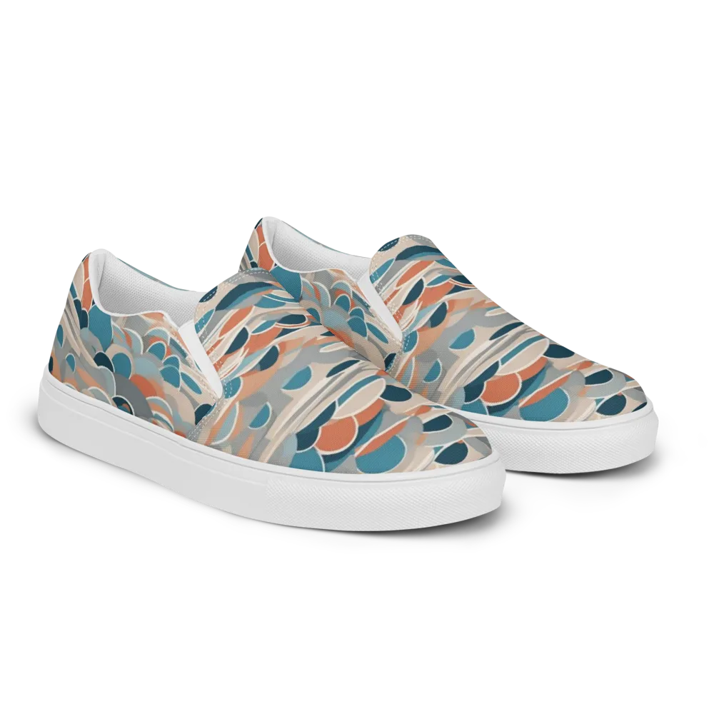 Coastal Circuit on Men's Slip-On Canvas Shoes — Right Front
