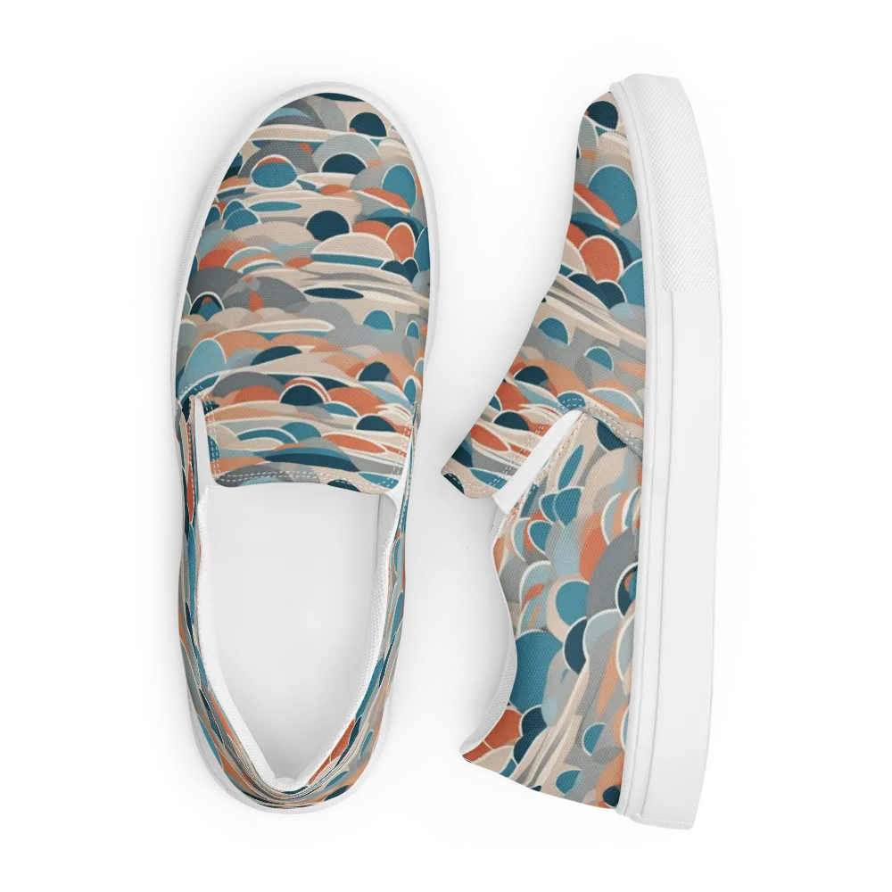 Coastal Circuit on Men's Slip-On Canvas Shoes — Front