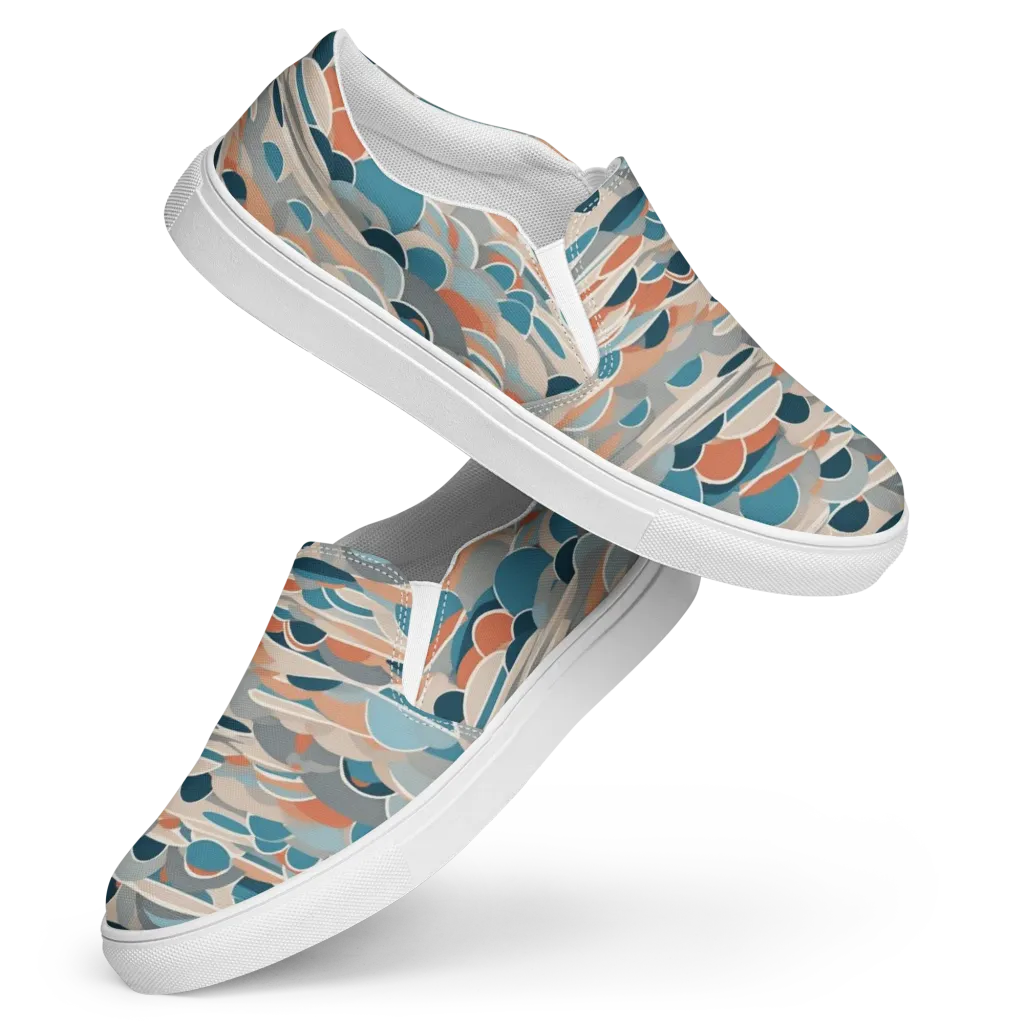 Coastal Circuit on Women's Slip-On Canvas Shoes — Front