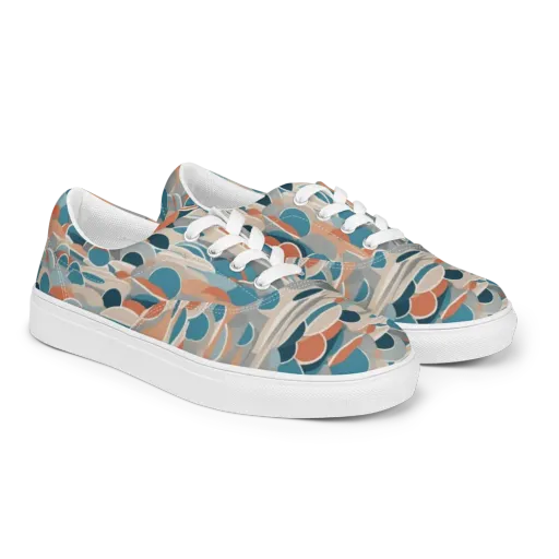 Coastal Circuit on a Men's Lace-Up Canvas Shoes