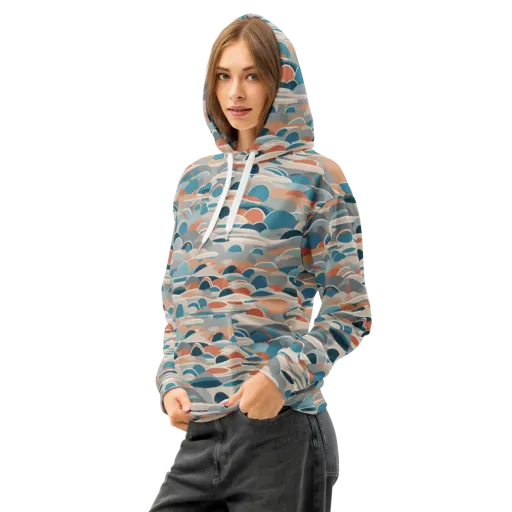 Coastal Circuit on a Cotton Hoodie