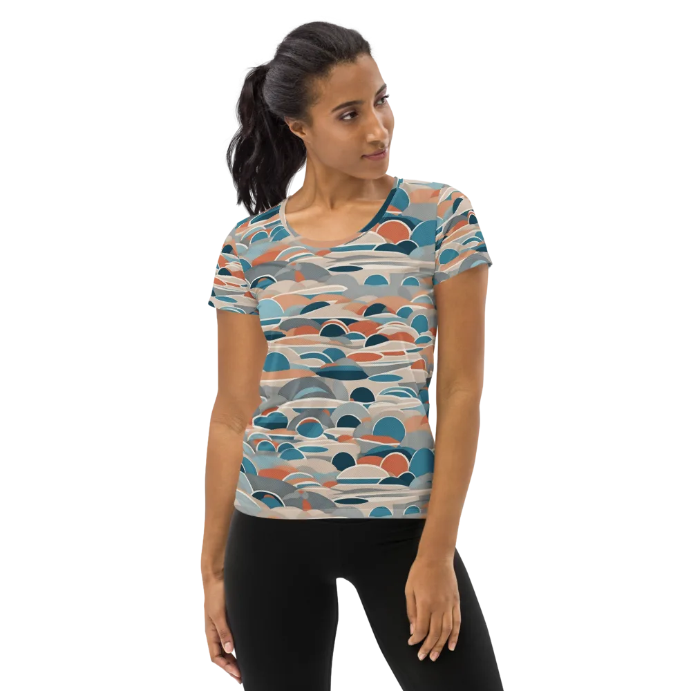 Coastal Circuit on Women's Athletic T-Shirt — Front
