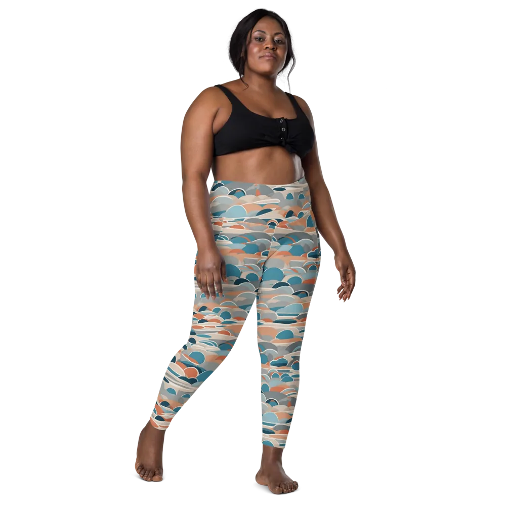 Coastal Circuit on Leggings with Pockets — Front