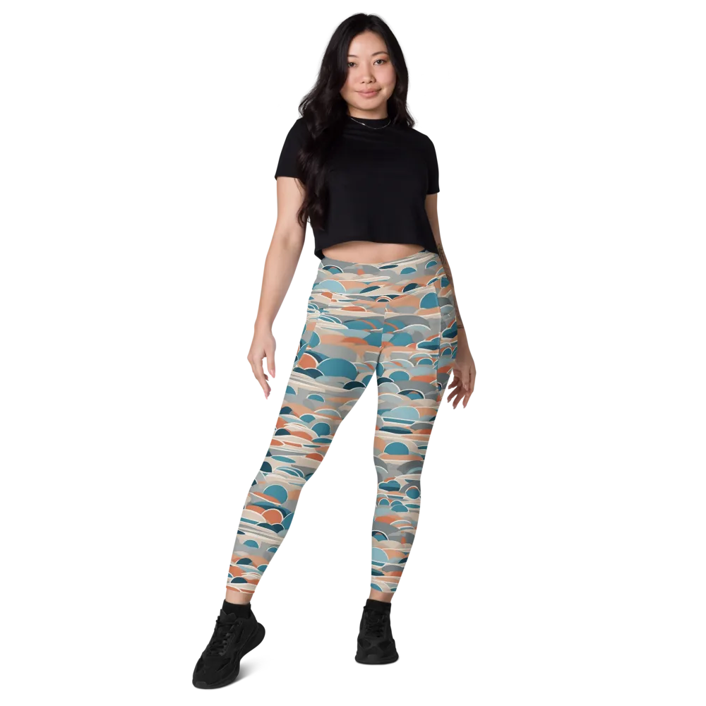 Coastal Circuit on Leggings with Pockets — Front