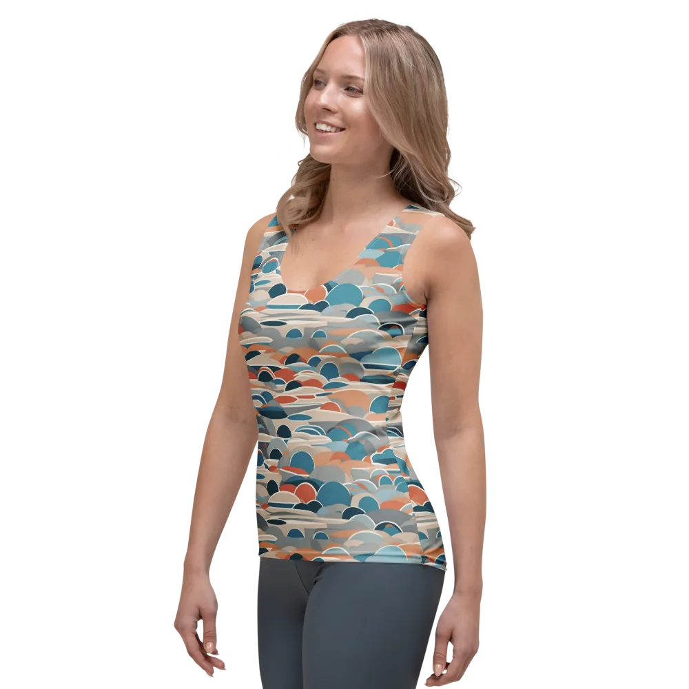 Coastal Circuit on Women's Tank Top — Left Front