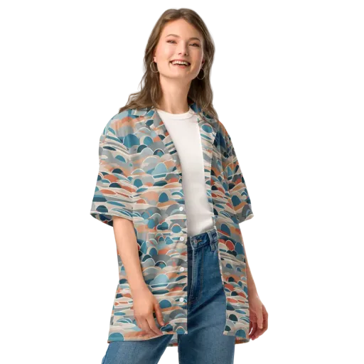 Coastal Circuit on a Button Shirt