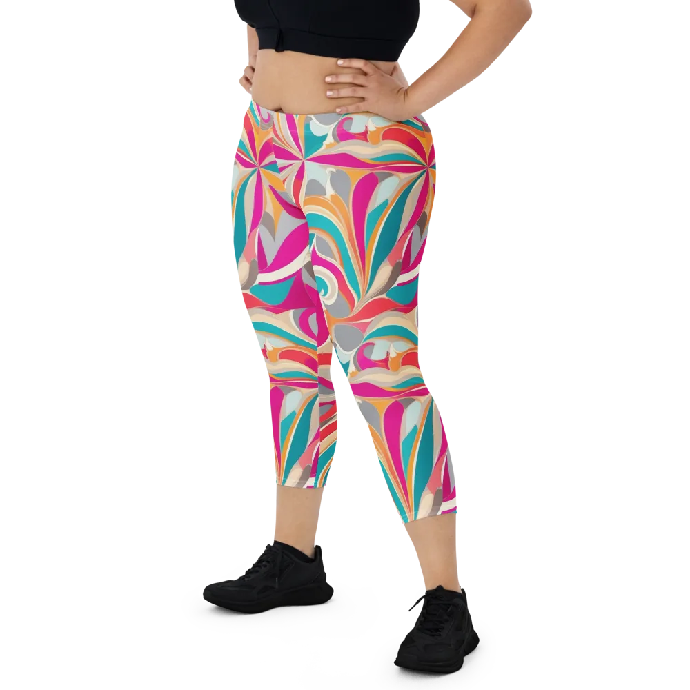 Satin Cyclone on Capri Leggings — Front