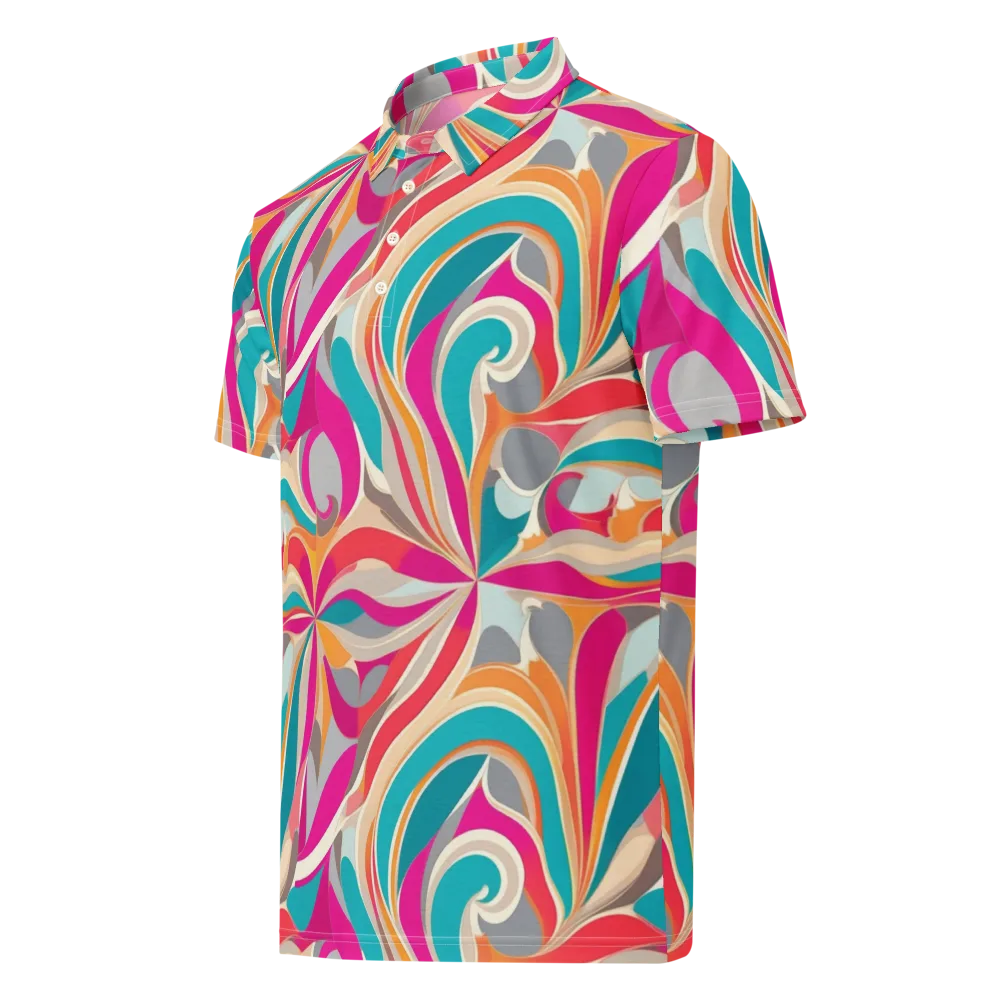 Satin Cyclone on Men's Slim Fit Polo Shirt — Left Front