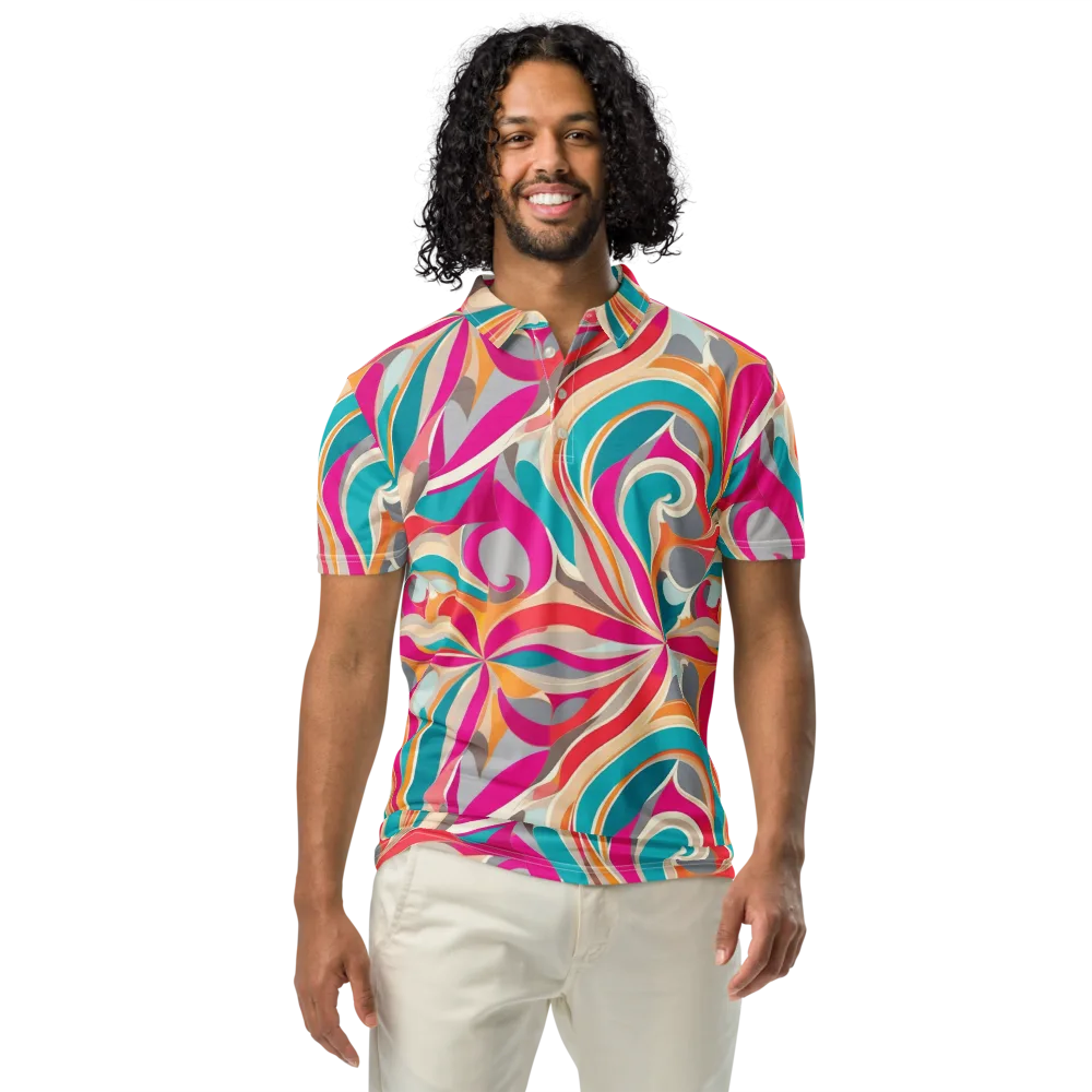 Satin Cyclone on Men's Slim Fit Polo Shirt — Front